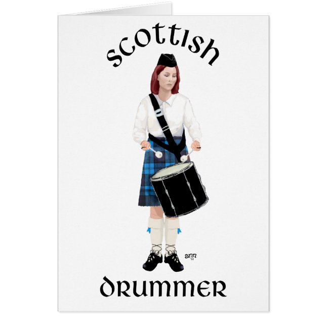 Scottish Drummer - Blue Kilt (Voorkant)