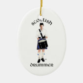 Scottish Drummer - Blue Kilt Keramisch Ornament (Voorkant)