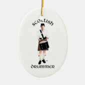Scottish Drummer - Red Kilt Keramisch Ornament (Voorkant)