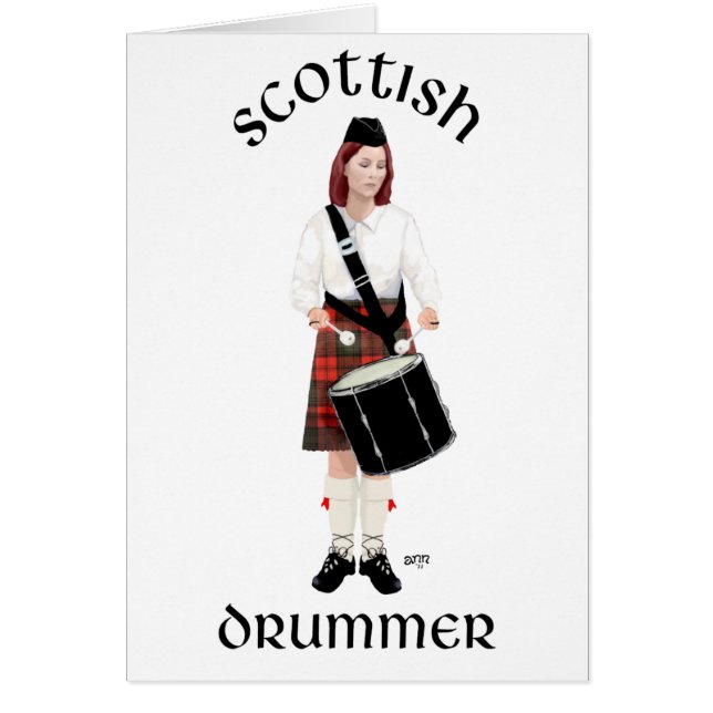 Scottish Drummer - Vrouw (Voorkant)
