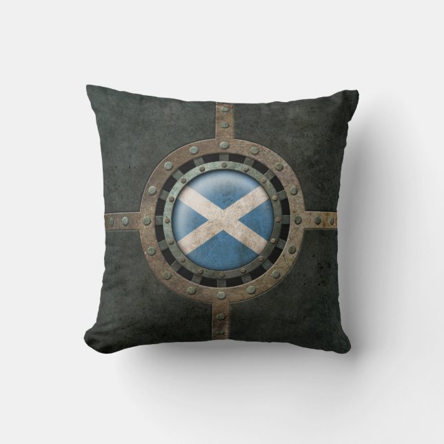 Scottish Flag Disk Graphic voor industrieel staal Kussen (Voorkant)
