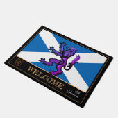 Scottish Flag & Lion, Scotland house mats/Sport Deurmat (Schuin)