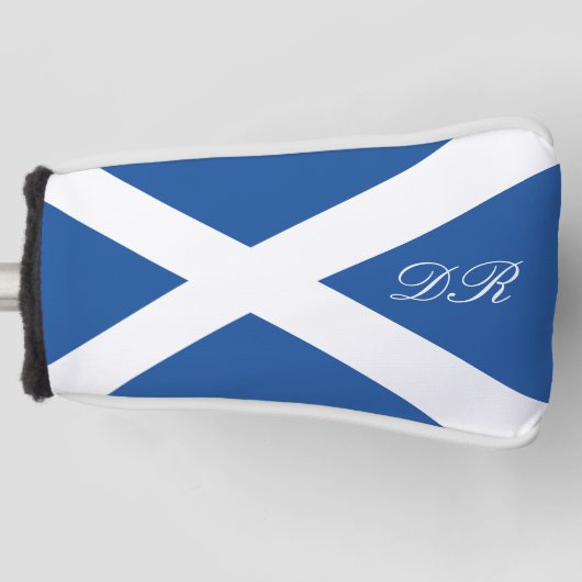 Scottish flag of Scotland custom monogram Golfheadcover (Voorkant)