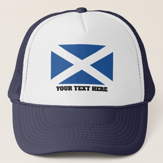 Scottish flag of Scotland custom trucker hat Pet (Voorkant)