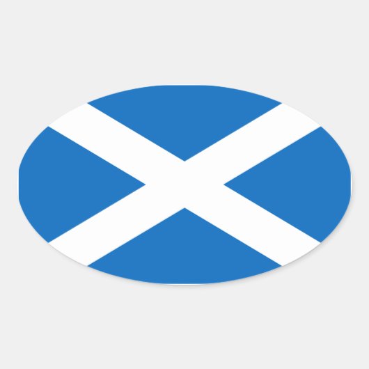 Scottish Flag Oval Sticker (Voorkant)