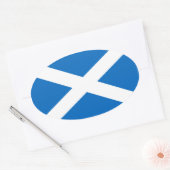 Scottish Flag Oval Sticker (Envelop)