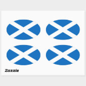 Scottish Flag Oval Sticker (Vel)