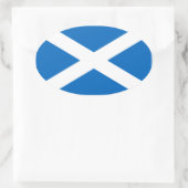 Scottish Flag Oval Sticker (Tas)