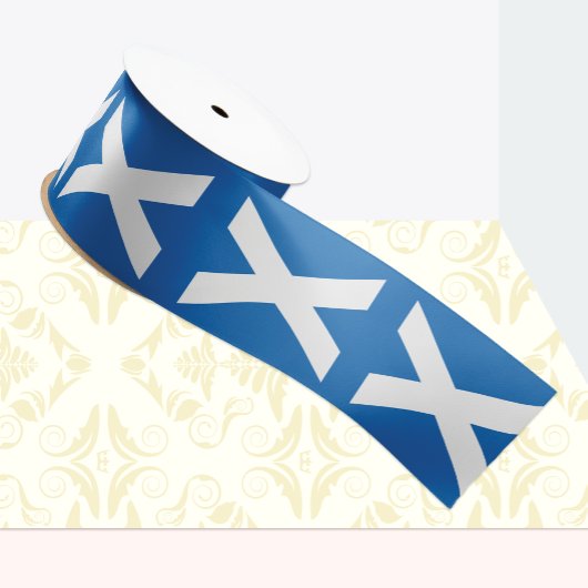 Scottish Flag Patriotic Ribbon, Schotland Satijnen Lint