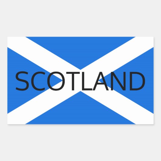 Scottish Flag Scotland stkt Rechthoekige Sticker (Voorkant)
