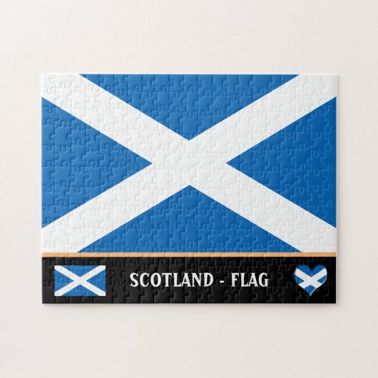 Scottish Flag & Scottish country / Scotland Legpuzzel (Horizontaal)