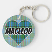 Scottish Flash Clan MacLeod van Harris Tartan Hear Sleutelhanger (Achterkant)