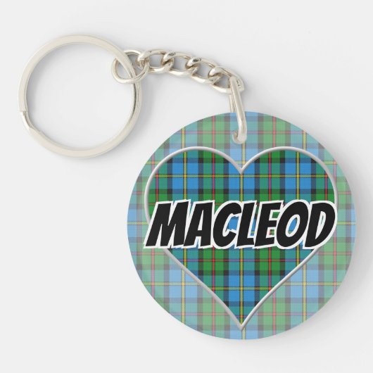 Scottish Flash Clan MacLeod van Harris Tartan Hear Sleutelhanger (Voorkant)