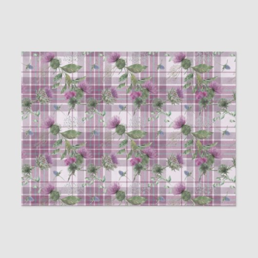 Scottish Floral and Tartan Series Design 14 Tissuepapier (Voorkant)