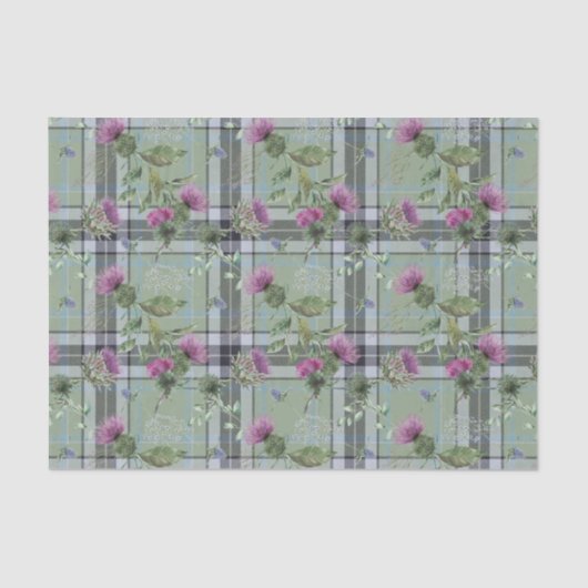 Scottish Floral and Tartan Series Design 15 Tissuepapier (Voorkant)