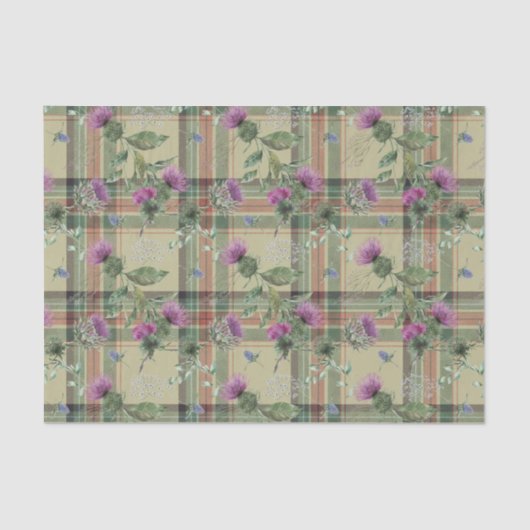 Scottish Floral and Tartan Series Design 16 Tissuepapier (Voorkant)