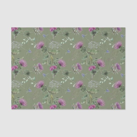 Scottish Floral and Tartan Series Design 4 Tissuepapier (Voorkant)