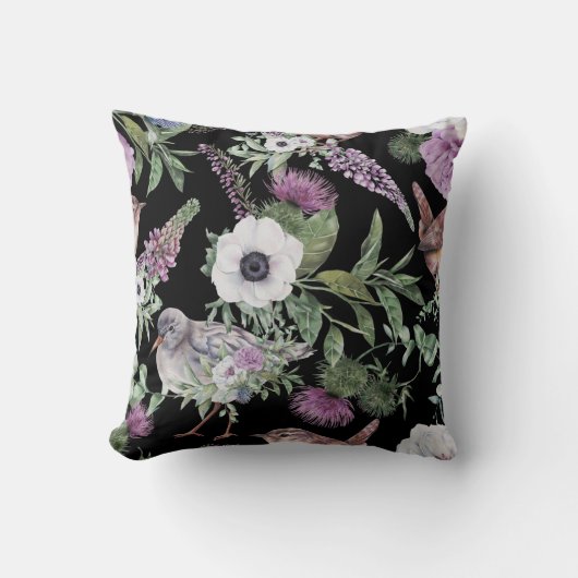 Scottish Floral & Bird Kussen (Voorkant)