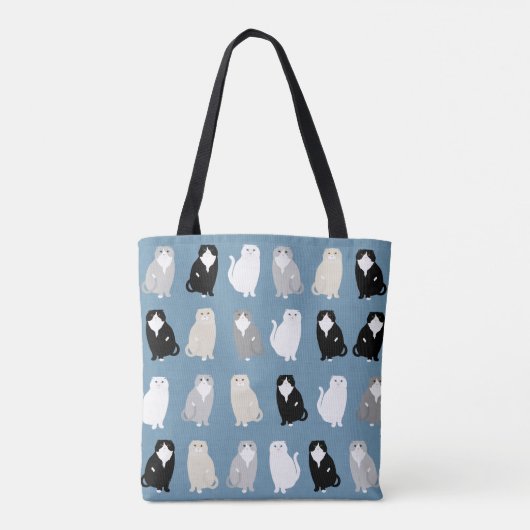 Scottish Fold Allover-Tas Tote Bag (Achterkant)