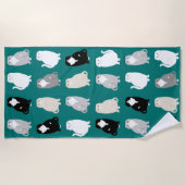 Scottish Fold Beach Towel Strandlaken (Voorkant)