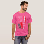 Scottish Fold Cat 4th of Juli Patriottisch Amerika T-shirt (Voorkant volledig)
