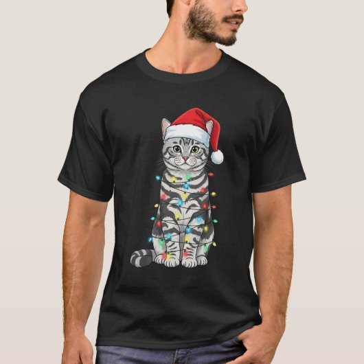 Scottish Fold Cat Christmas Santa Lover T-shirt (Voorkant)