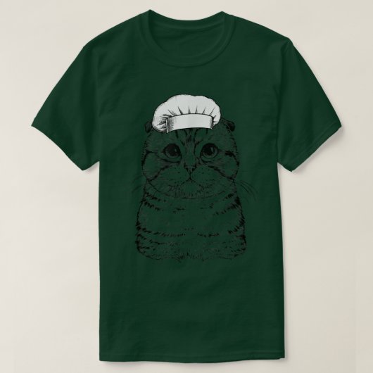 Scottish Fold Cat Cook Chef Funny Cooking T-shirt (Design voorkant)