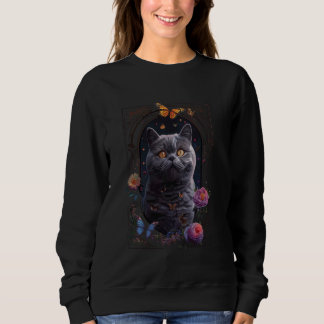 Scottish Fold Cat Flower Trui