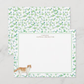 Scottish Fold Cat gepersonaliseerde briefpapier Notitiekaartje (Voorkant / Achterkant)