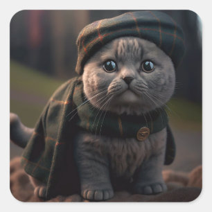 Scottish Fold Cat in the Scottish Pet Sticker