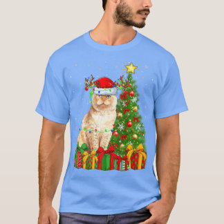 Scottish Fold Cat Lighting Xmas - Schots veeg T-shirt