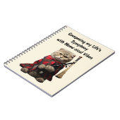 Scottish Fold Cat met doedelzak Notitieboek (Linkerzijde)