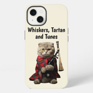 Scottish Fold Cat met doedelzak Telefoon Case iPhone 13 Hoesje
