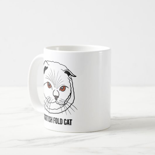 Scottish Fold Cat Mug Koffiemok (Voorkant links)