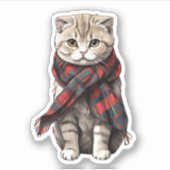 Scottish Fold Cat Sticker (Voorkant)