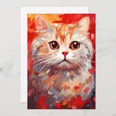 Scottish Fold Cat Valentijnsdag Feestdagenkaart (Voorkant / Achterkant)