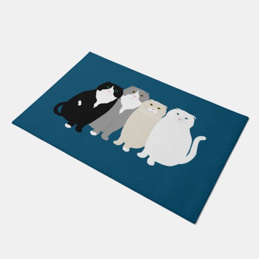 Scottish Fold Cats Doormat Deurmat (Schuin)