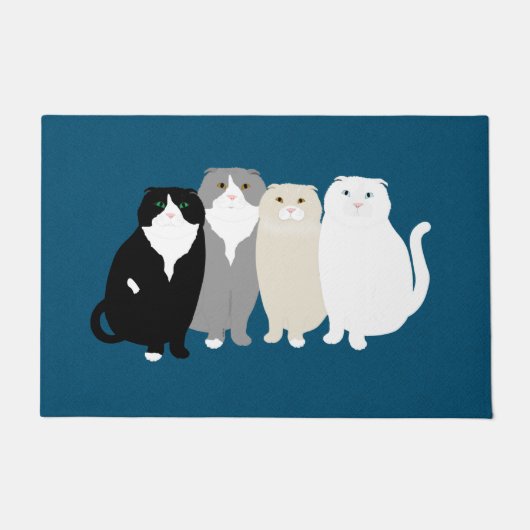 Scottish Fold Cats Doormat Deurmat (Voorkant)