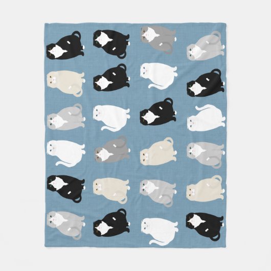 Scottish Fold Cats Fleece Blanket (Voorkant)