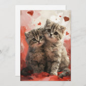 Scottish Fold cats Valentijnsdag Feestdagenkaart (Voorkant / Achterkant)