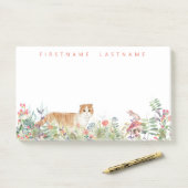 Scottish Fold Flower Garden | Gepersonaliseerd Post-it® Notes (Op bureau)