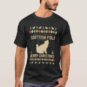 Scottish Fold Funny Ugly Sweater  Retro voor T-shirt (Voorkant)