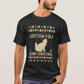 Scottish Fold Funny Ugly Sweater  Retro voor T-shirt