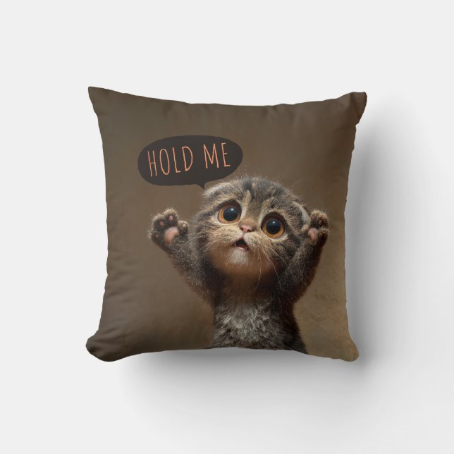 (Scottish Fold) "Hold Me" Emotional Support Kussen (Voorkant)