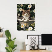 Scottish Fold In Bathtub Poster, Funny Cat Poster (Thuiskantoor)