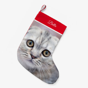 Scottish Fold kerststooking Kleine Kerstsok