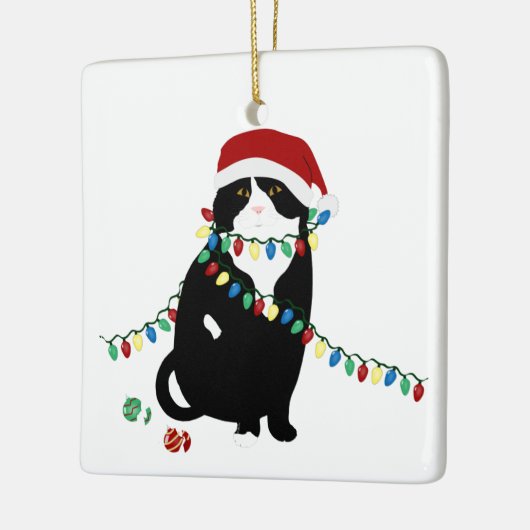 Scottish Fold kerstversiering Keramisch Ornament (Links)