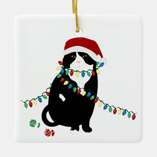 Scottish Fold kerstversiering Keramisch Ornament (Voorkant)