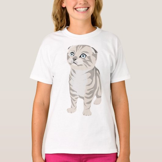 Scottish Fold Kitten children's t-shirt camiseta (Voorkant)
