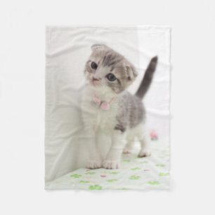 Scottish Fold Kitten Fleece Deken